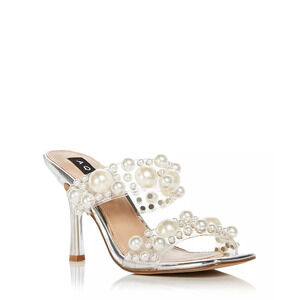 NIB Aqua Women's Dazel Slip On Embellished High Heel Sandals Size 8